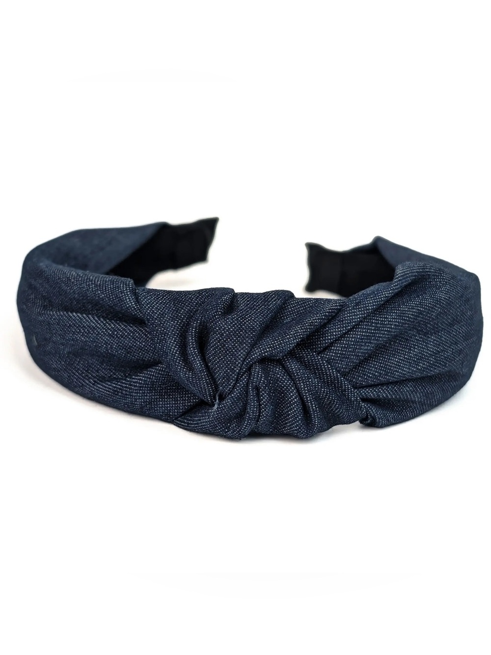 Knot-Twist Denim Headband - Navy Blue Dark Wash Vintage Brand New